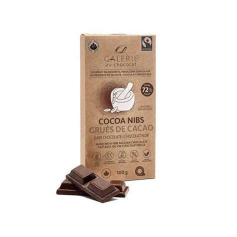 Galerie au Chocolat Dark Chocolate - Cocoa Nibs 72% - National Food Shop