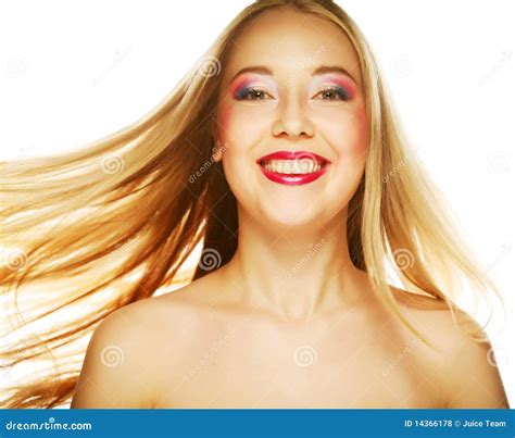 Close Up Of Beautiful Woman Face Stock Photo Image Of Grass Black