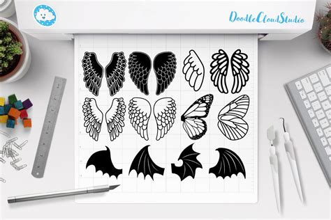 Angel Wings Svg Bat Wings Monarch Butterfly Wing Svg Files For