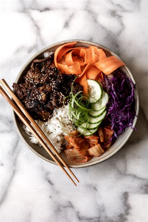 Marinating the beef ensures it is tender and juicy. Bulgogi Beef and Rice Bowl - Cooking with Cocktail Rings