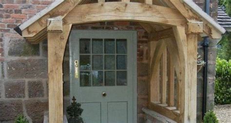 Oak Porch Doorway Wooden Canopy Entrance Self Get In The Trailer