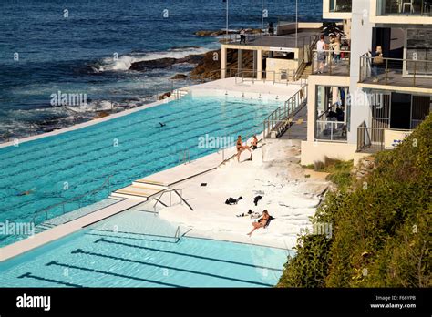 Outdoor Swimming Pool At Bondi Beach Sydney Australia Stock Photo Alamy