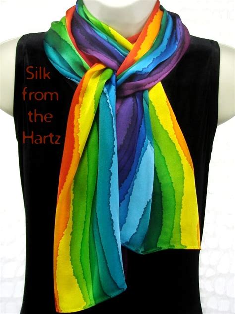 Rainbow Fashion Silk Scarf Summer Fun T Ideas For Her