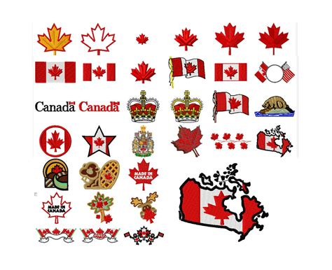 33 Canada Machine Embroidery Designs Flag Applique Applique