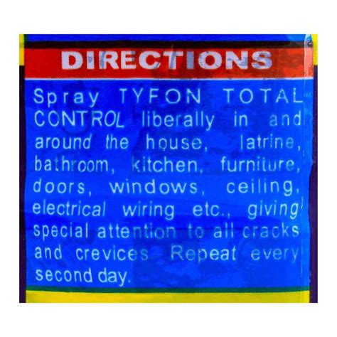 This is due to newswire licensing terms. Buy Tyfon Total Control Insect Killer, 800ml, Bottle ...