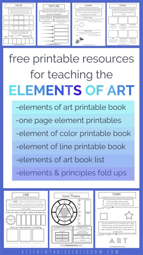 Elements Of Art Worksheet Elementary