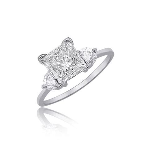 Princess Cut 18k Gold Diamond Ring Gia Certified Engagement 150 Carat