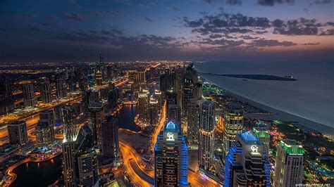 City Lights Cityscape Dubai United Arab Emirates Metropolis