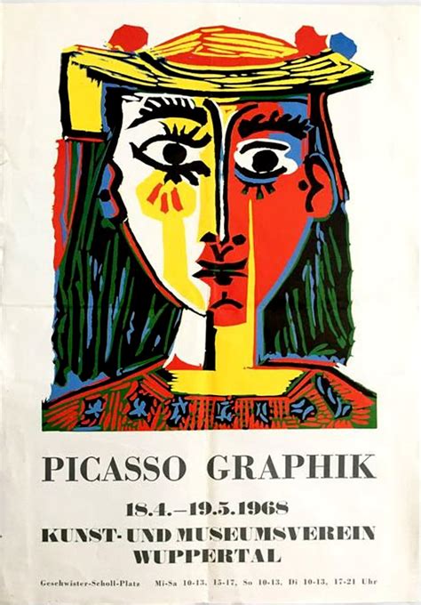 Original Vintage 1968 Pablo Picasso Gallery Exhibition Poster Etsy Uk