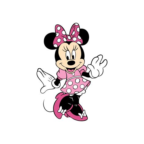 Minnie Mouse Pink Dress Polka Dots Polkadots Digital Etsy