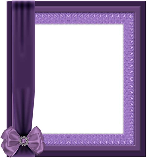 Christmas background, festival, christmas png. Violet Transparent PNG Frame with Bow | Рамки, Фото фоны ...