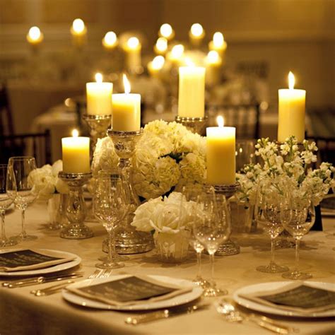 Using seasonal large flowers and candles is a smart idea to minimize decorative candles and peony flowers create fabulous, romantic and soft flower arrangements and table centerpieces for special evening events. Candle Centerpieces To Die For! - B. Lovely Events