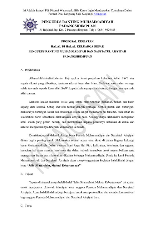 Contoh Proposal Halal Bi Halal Pdf Format Doc Langsung Saja Kunjungi