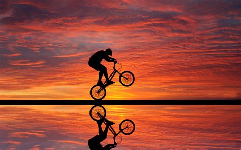 Cycling Sunset Hd Photography 4k Wallpapers Images Backgrounds