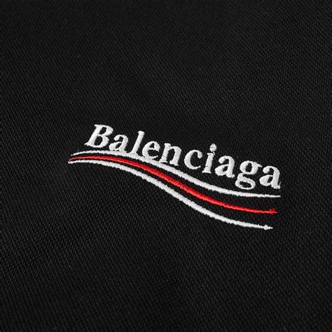 Balenciaga Political Campaign Logo Polo Black | END. (US)