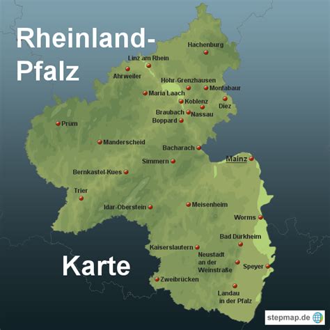 Stepmap Rheinland Pfalz Karte Landkarte Für Deutschland