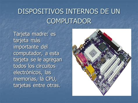 Triazs Cuales Son Los Principales Componentes Internos De Una Computadora