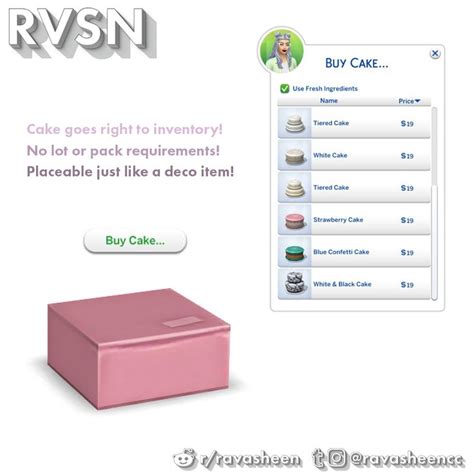 Cake A Break Cake Spawner Ravasheen Sims 4 Expansions Sims 4