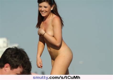 Publicnudity Casualnudity Outdoor Beach Tanlines Smiling Shy Smutty