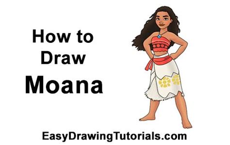 Use a long, curved line to sketch the forehead, cheeks, and chin. How to Draw Moana Disney | Disney character drawings ...