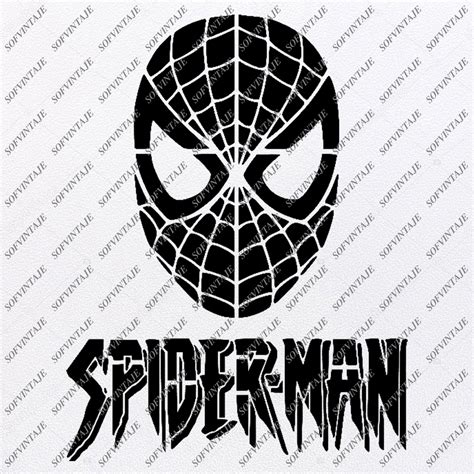 Spiderman Svg Free Black And White Gambaran