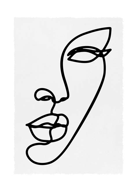 Face Line Drawing Line Art Drawings Line Drawing Artists Minimal