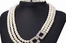 pearl set jewelry sets women necklace rhinestone u7 multi party wedding