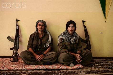 Kurdish Ypj Star Pkk Women Fighters At Their Base In Kirkuk Province Iraqi Kurdistan