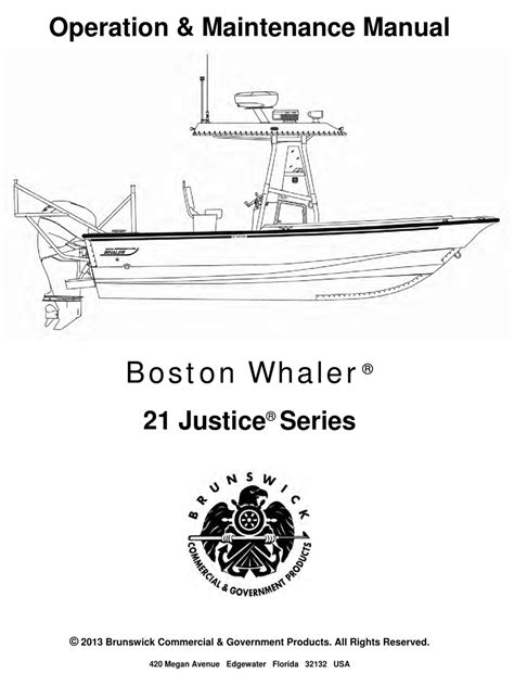 Boston Whaler 21 Justice Series Operation And Maintenance Manual Pdf