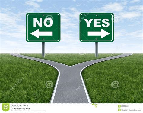 Yes Or No Decision Stock Illustration Image Of