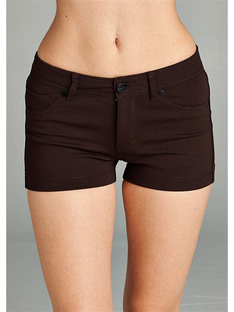 Essential Basic Women Classic Summer Casual Stretchy Low Rise Shorts Jr Size Ebay