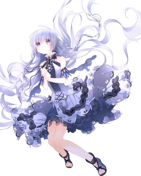 Purple Anime Girl Transparent Background