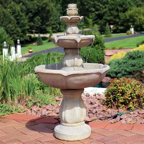 Like fire, water has a mesmerizing effect on us. Sunnydaze Birds' Delight Outdoor Water Fountain Backyard ...