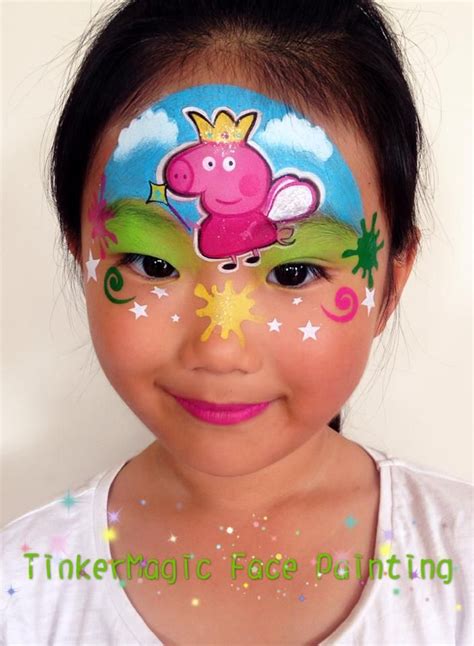 Peppa Pig Face Paint Pig Face Paint Kids Face Paint Face Painting