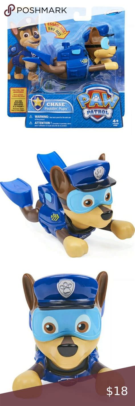 Paw Patrol Chase Paddlin Pups Blue Bathtub Toy Bathtub Toys Chase