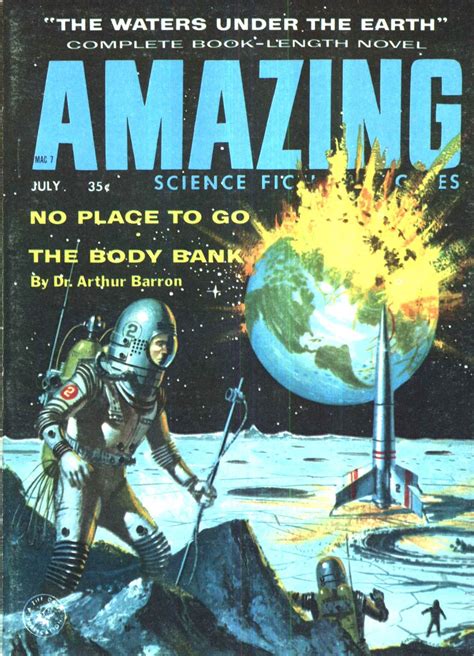 Amazing Science Fiction Stories Vol 32 No 7 July 1958 Cover Art By