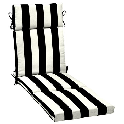 better homes and gardens 72 x 21 black and white stripe outdoor chaise cushion