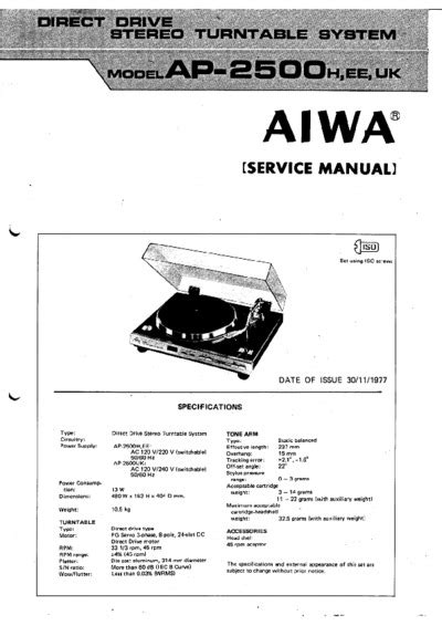 Aiwa AP Service Manual Repair Schematics
