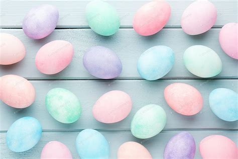 Pastel Easter Eggs Background Spring Greating Card By Gitakulinica On