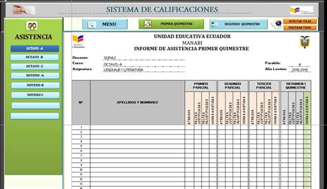 Archivo En Excel Para El Control De Calificación Para Colegio Ayuda