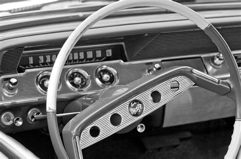 1961 Chevrolet Impala Ss Steering Wheel Emblem Photograph By Jill Reger