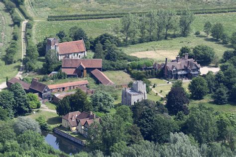 Aerial Image Little Wenham Castle In Suffolk One Of The Oldest