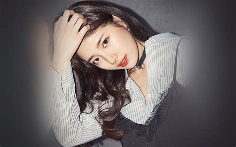 Online Crop Hd Wallpaper Suji Kpop Dark Girl Asian Celebrity Hair One Person