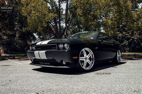 Kudos To 22 Inch Vellano Forged Wheels And White Stripes On Black Dodge