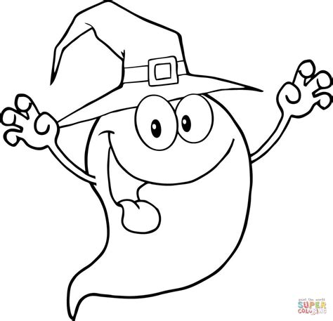 Little Ghost Coloring Pages Cartoon Sketch Coloring Page