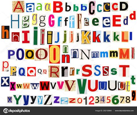 Colorful Newspaper Letters Alphabet Stock Photo By ©taigi 292135960