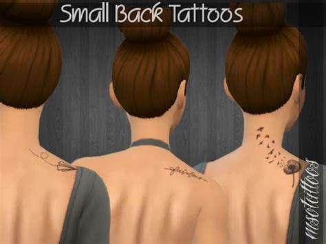 Sims 4 Ccs The Best Small Back Tattoo By Luvjake Sims 4 Sims 4