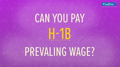 Can You Pay The H1b Prevailing Wage If No What Happens Youtube