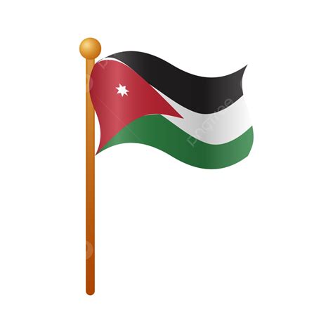 Jordan Flag Clipart Transparent Background Jordan Flag Png Free Vector