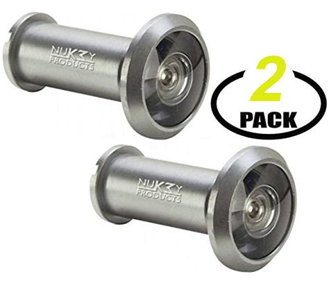 Nuk3y 220 Degree Wide Angle Heavy Duty Door Viewer Satin Nickel 2 Pack